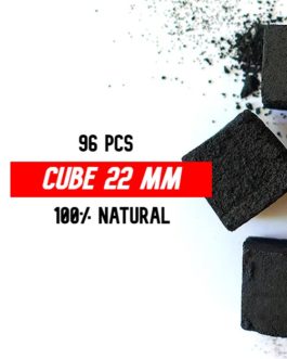 Ecocha Coconut Hookah Charcoal Cube 22mm (96 pcs, 1 kg)